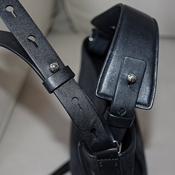 AllSaints - Cooper Mini Tote (Crossbody) Bag in Black Nubuck - Picture 6 of 11